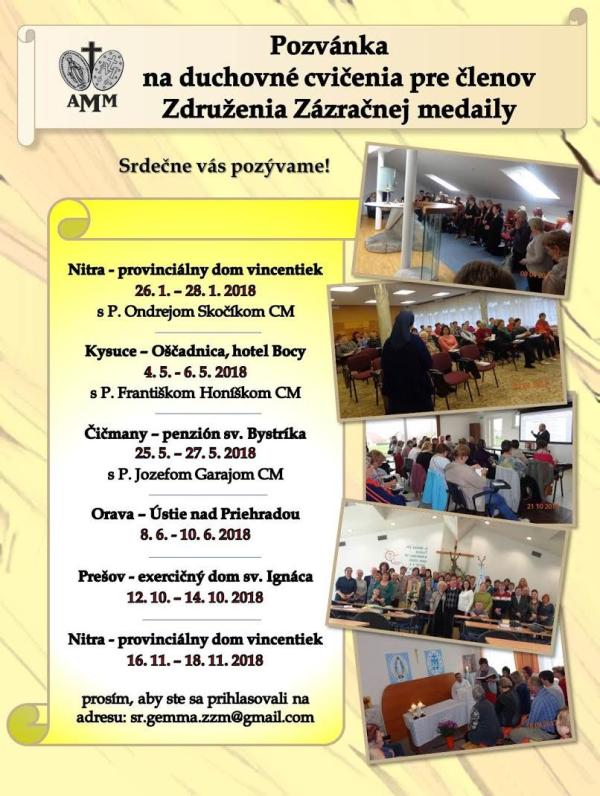 Pozvánka na duchovné cvičenia