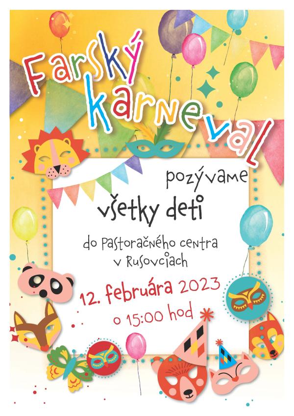 Farský karneval pre deti 12. februára