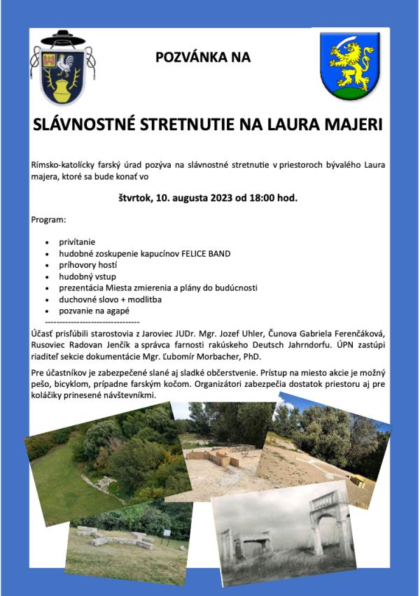 Stretnutie na Laura majeri – pozvánka