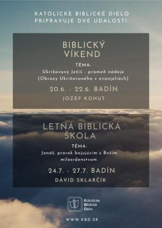 BIBLICKÝ VÍKEND a LETNÁ BIBLICKÁ ŠKOLA