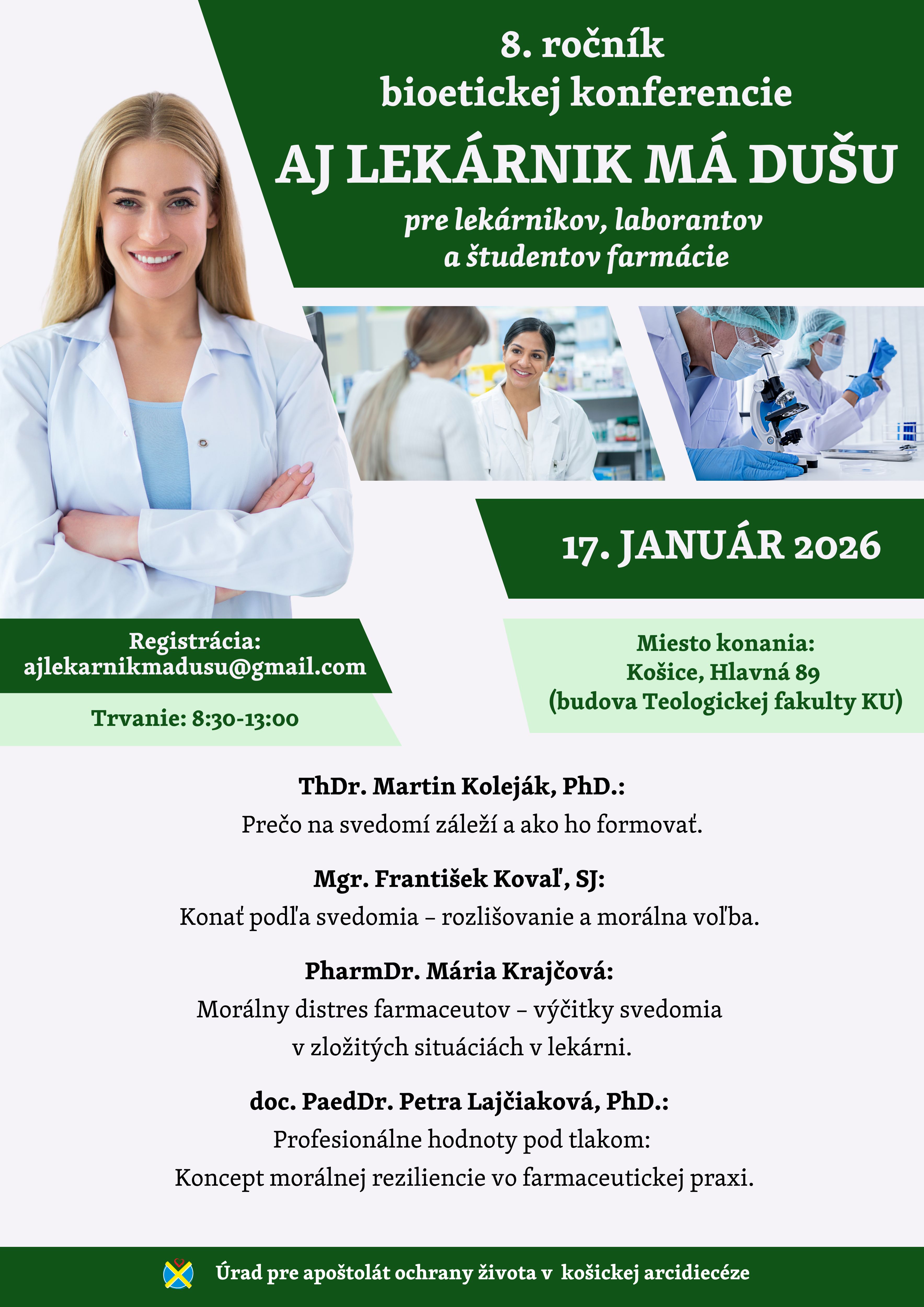 Aj lekárnik má dušu - bioetická konferencia