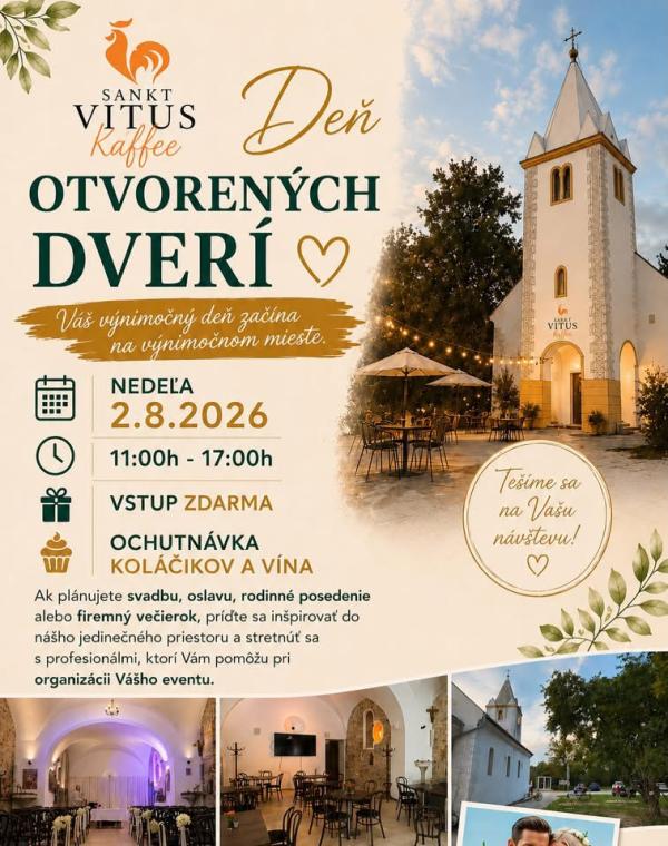 2. august - deň otvorených dverí v Sankt Vitus Kaffee